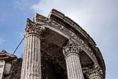 Column-capitals and frieze of the 'Temple of Vesta' at Tivoli. The capitals are of an individual type copied by Sir John Soane for the facade of the Bank of England 